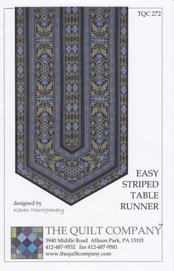 Easy Striped Table Runner by Karen Montgomery - Click Image to Close