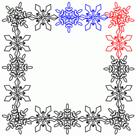 Snowflake Border - Click Image to Close