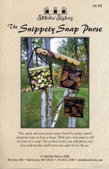 Snippety Snap Purse by Stitchin' Sisters - Click Image to Close