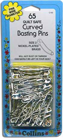 Curved Basting Pins, Size 2 - Click Image to Close