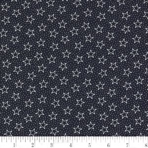 108" Wide Backing, Patriotic, Navy with White Stars, SKU 49522