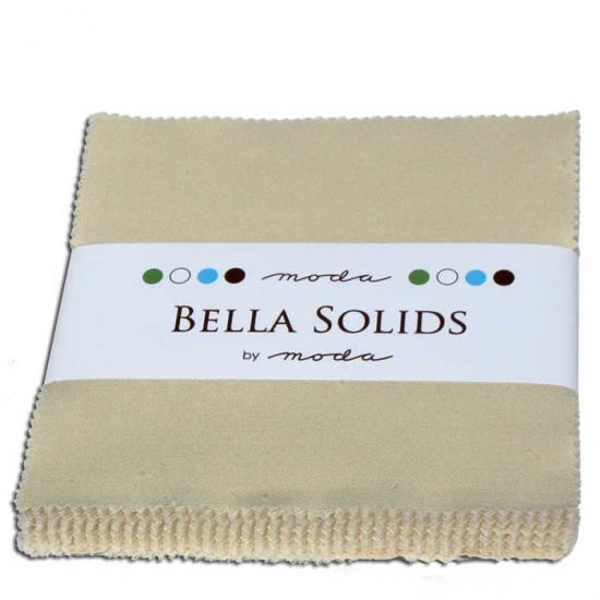 Bella Solids Charm Pack by Moda, Natural, SKU 9900PP 12 - Click Image to Close