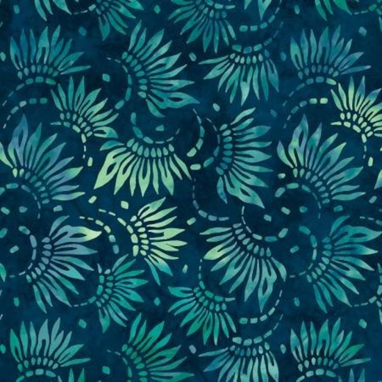 108" Wide Backing by Wilimgton Prints, Teal Petals (Bundle) - Click Image to Close