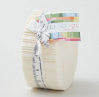 Bella Solids Jelly Roll by Moda, Snow SKU 9900JR 11